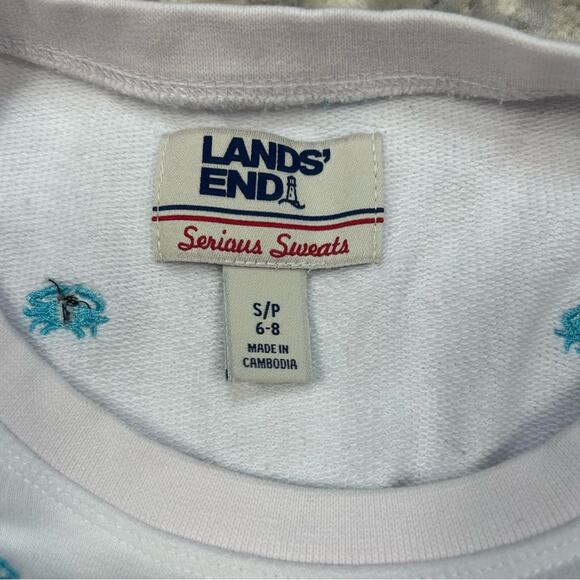 Land's End Embroidered Crab Serious Sweats Sweatshirt Small - Picture 3 of 7